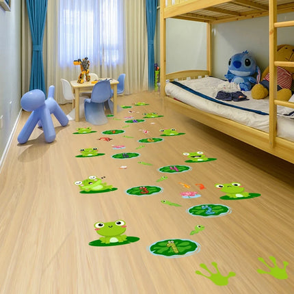 Kitchen Living Area Jumping Frog Game Floor Decals