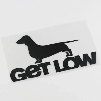 Window Dachshund GET LOW Auto Decal - Mad Fly Essentials