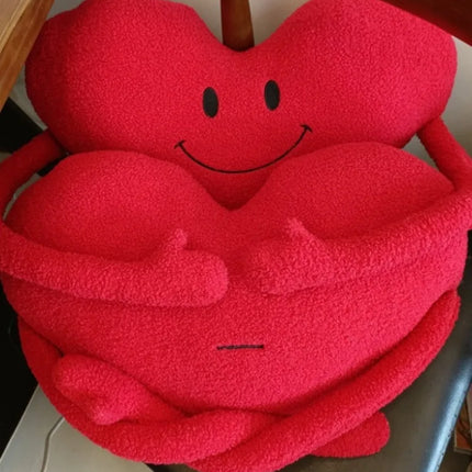 Red Love Smile Face Neck Pillow