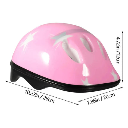 Girls Pink Protective Safety Cycling Helmet Kit