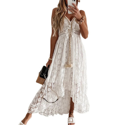 Women Retro Summer Trendy Boho White Dress