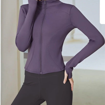 Women Winter Fleece Yoga Long Jacket