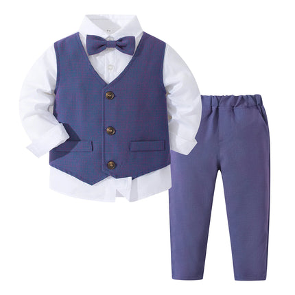 Boy Gentleman Bow Tie 4pc Tuxedo Sets