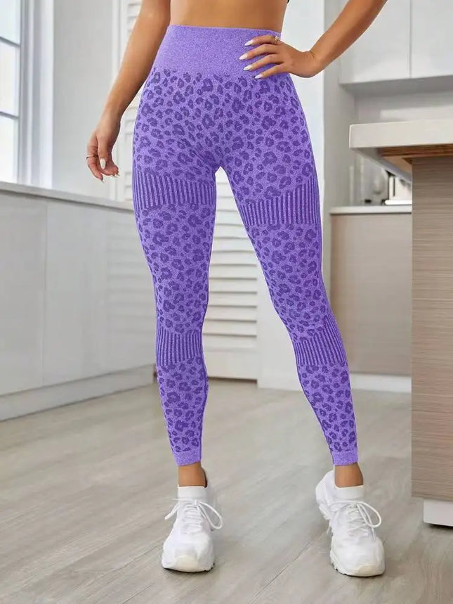 Women Leopard Spots High-Waist Fitness Leggings