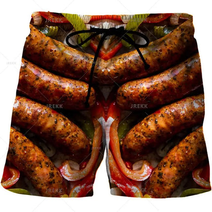 Men Gourmet Food 3D Graphic Boardshorts