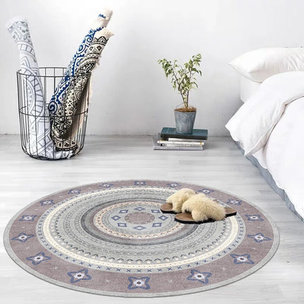 Nordic Round Bedroom Retro Area Rugs - Mad Fly Essentials