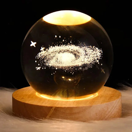 3D Crystal RGB Planetary Galaxy Night Light