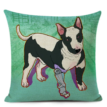 Bull Terrier 45x45cm Sofa Pillow Cover