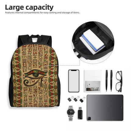 Student Male Female Eye of Horus Egyptian Style 3D Laptop Backpacks