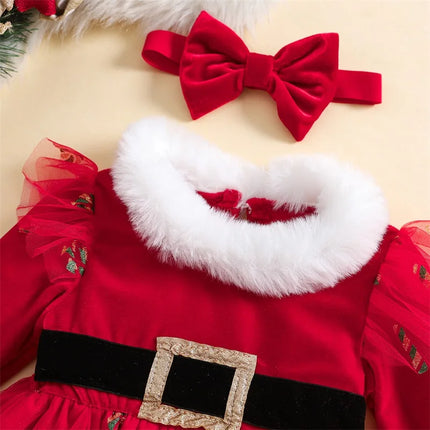 Baby Girl Long Mesh Christmas Outfit