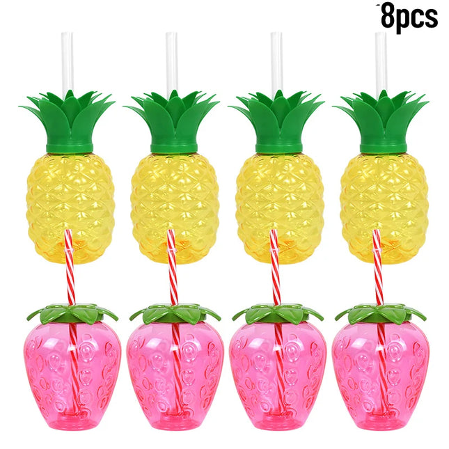 Pineapple Strawberry Fruit 8pc Party Cups