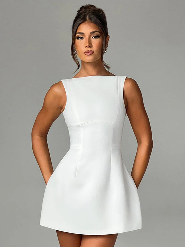 Women Fashion Summer 2024 White Bodycon Party Dress