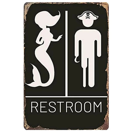 Nostalgia Vintage Bathroom Restroom Wall Art Decor