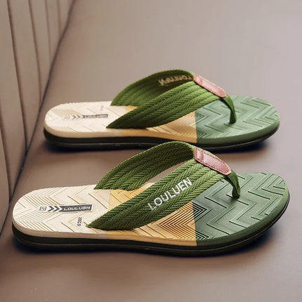 Men Outdoor Beach Multicolor Flip Flops