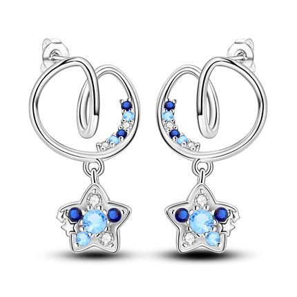 Women 925 Sterling Ladybug Charm Earrings