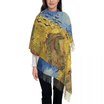 Van Gogh Tassel 3D Scarf