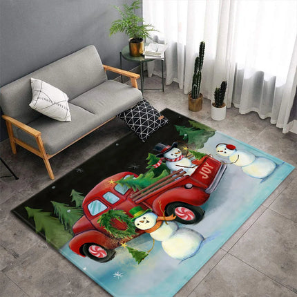 Funny Vintage Christmas Living Area Rugs