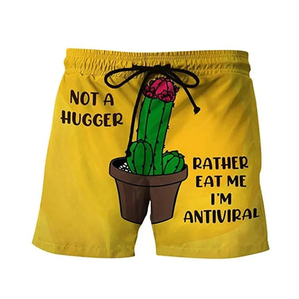 Men Funny Banana Crab Animal 3D Boardshorts