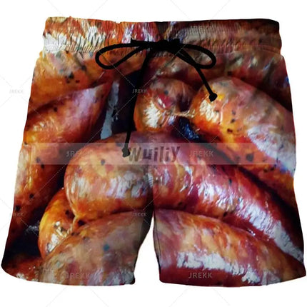 Men Gourmet Food 3D Graphic Boardshorts