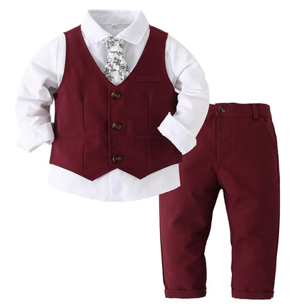 Boy Gentleman Bow Tie 4pc Tuxedo Sets