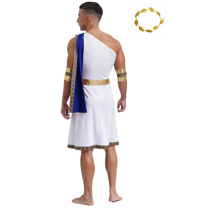 Men Ancient Greek Roman Caesar Costume Set