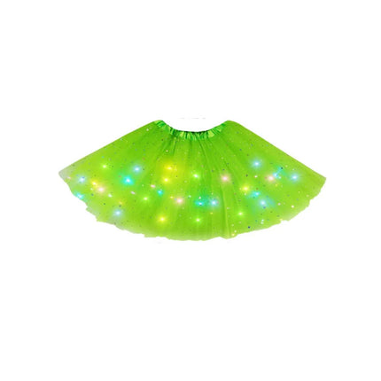 Women Girls LED Tulle Luminous Party Tutu Fairy Dress