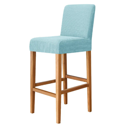 Kitchen Bar Stool Solid Jacquard Slipcover