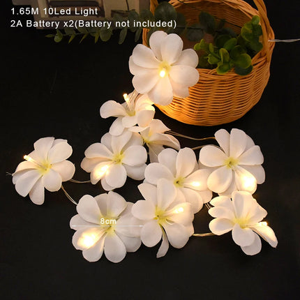 Hawaiian Plumeria LED Flower Garden Wedding String Light