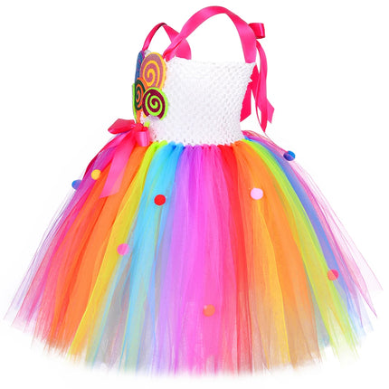 Baby Girl Lollipop Candy Tutu Rainbow Dress