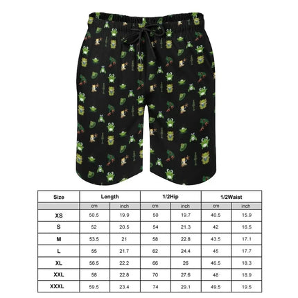 Men Funny Frog 3D Boardshorts