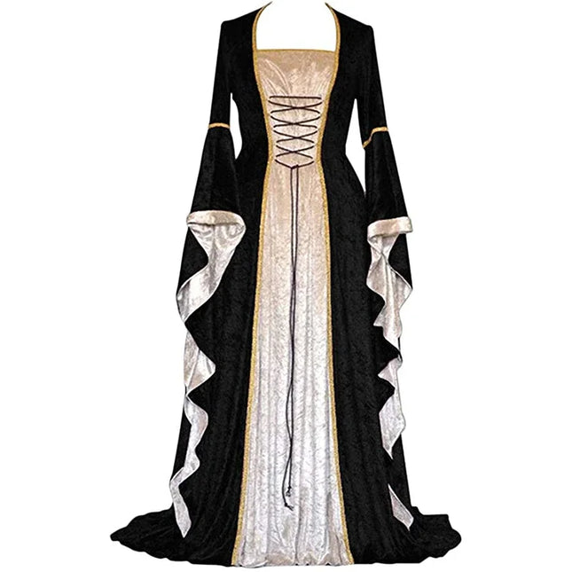 Women Halloween Plus Medieval Retro Court Dress