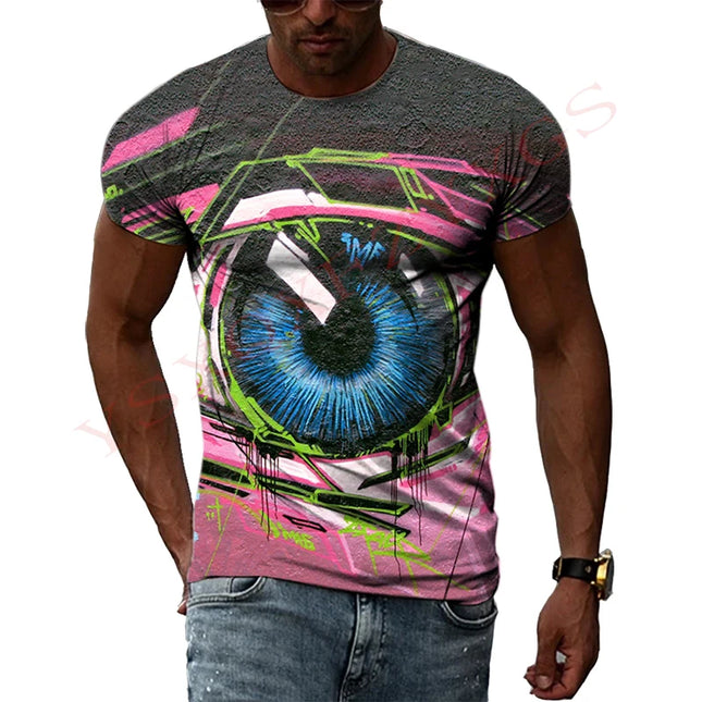 Men 3D Summer Street Art Graffiti Tees