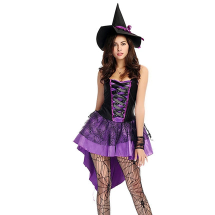 Women Carnival Purple Witch Costume