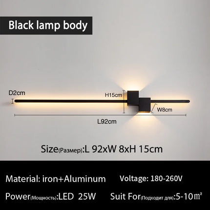 Modern Minimalist LED Long Wall Sconce