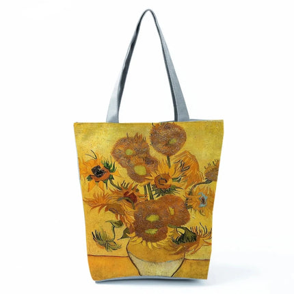 Women Van Gogh Eco-Friendly Shopping Beach Handbag