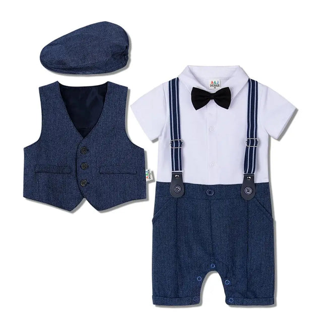 Baby Boy Baptism Gentleman Outfit 3pc Set