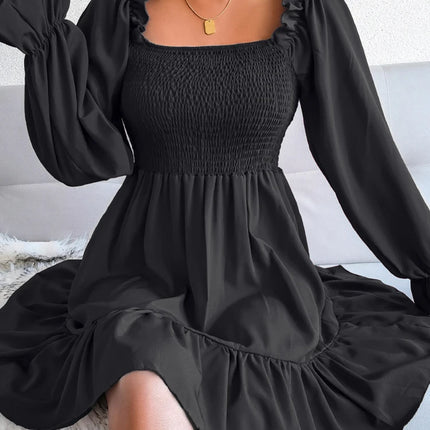 Women Chiffon Long Midi Ruffle Dress