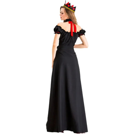 Women Halloween Princess Hearts Poker Queen Costume Dress