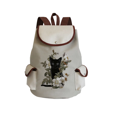 Women Eco-Friendly Cartoon Cat Tote Backpacks.