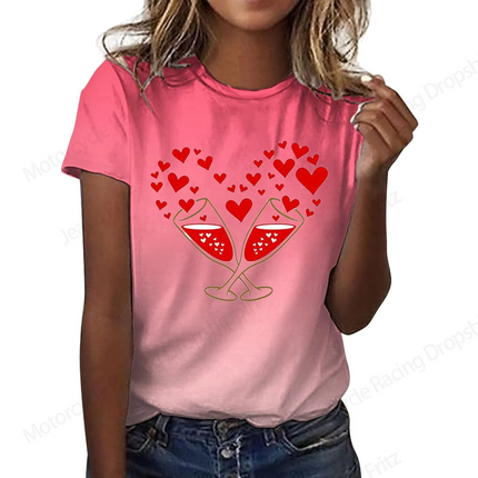 Women Love Heart 3D Valentine Tops - Mad Fly Essentials