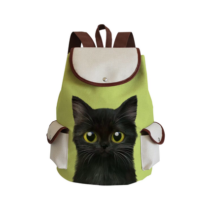 Women Eco-Friendly Cartoon Cat Tote Backpacks.