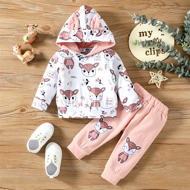 Baby Girl Foxy Sweatshirt Hoodie Set