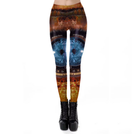 Women Steampunk 3D Fitness Leggings - Mad Fly Essentials