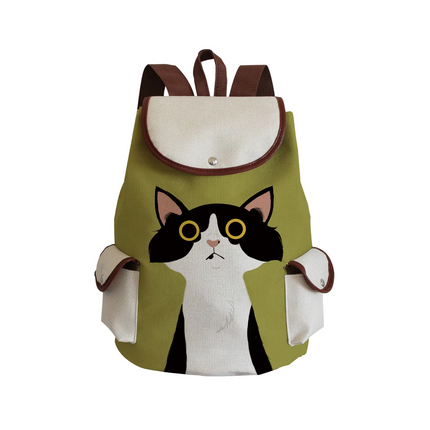 Women Eco-Friendly Cartoon Cat Tote Backpacks.