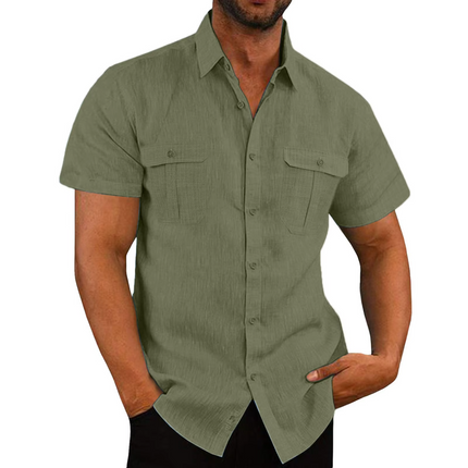 Men Linen Short Summer Beach Shirts – Mad Fly Essentials