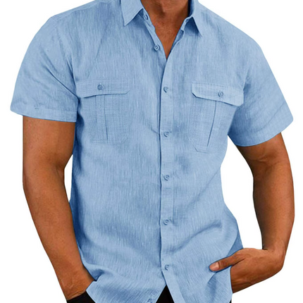 Men Linen Short Summer Beach Shirts – Mad Fly Essentials