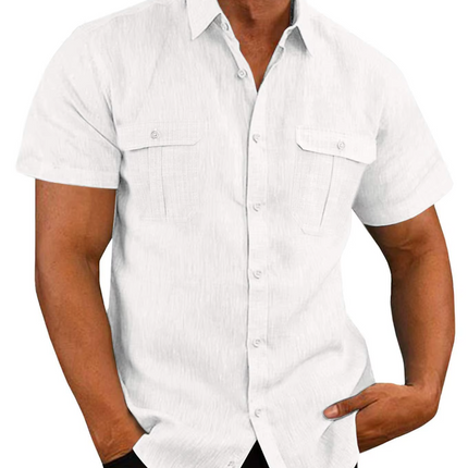 Men Linen Short Summer Beach Shirts – Mad Fly Essentials