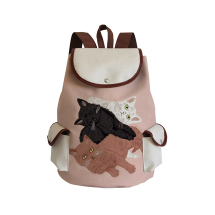 Women Eco-Friendly Cartoon Cat Tote Backpacks.