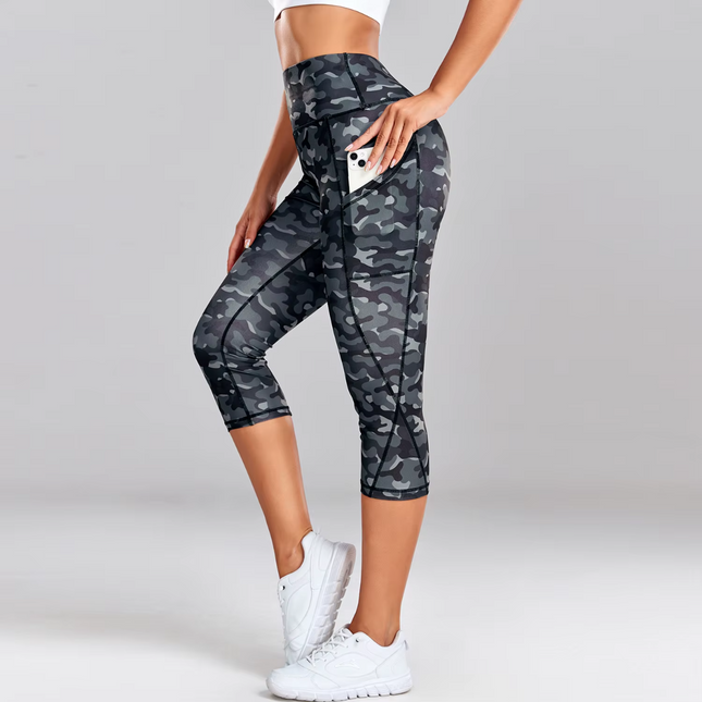 Women Leopard Pocket Fitness Leggings - Mad Fly Essentials