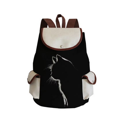 Women Eco-Friendly Cartoon Cat Tote Backpacks.